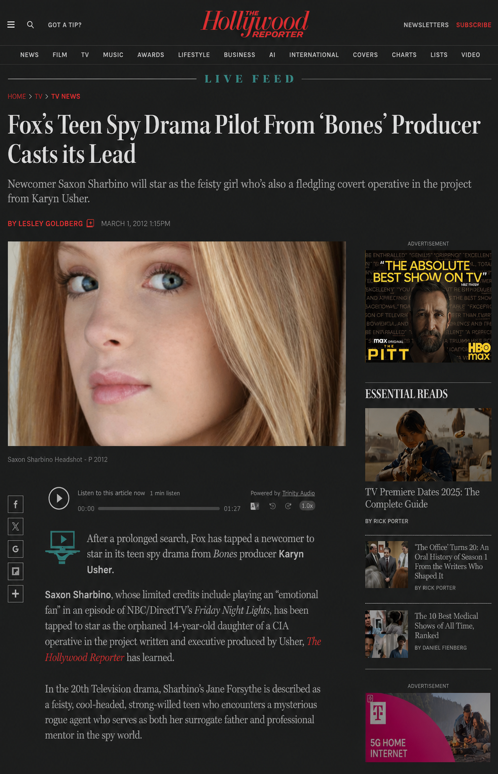 The Hollywood Reporter — Fox teen spy pilot