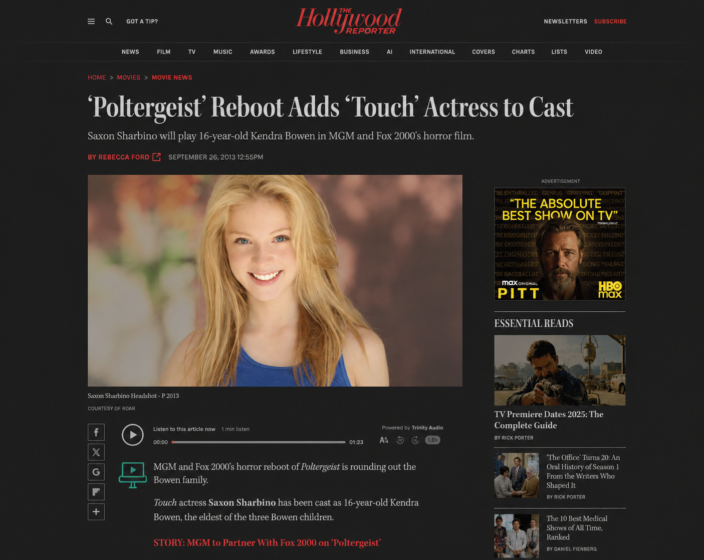 The Hollywood Reporter — Poltergeist reboot