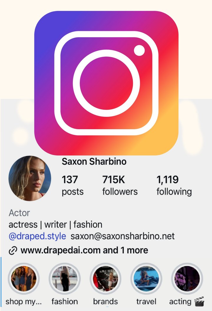 Saxon Sharbino on Instagram
